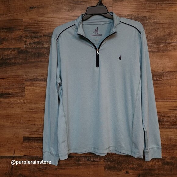 Johnnie O Prepformance 1/2 Zip Shirts Seafoam Stretch Outdoor Activewear Gorpcor - Picture 1 of 11